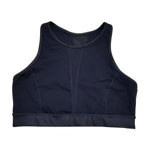 Calvin Klein Performance High-Neckline Racerback Sports Bra Solitaire Blue Large